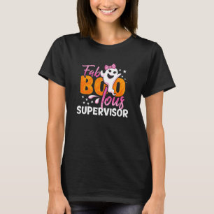 Camiseta Supervisor Halloween Mulheres Fab Boo Lous