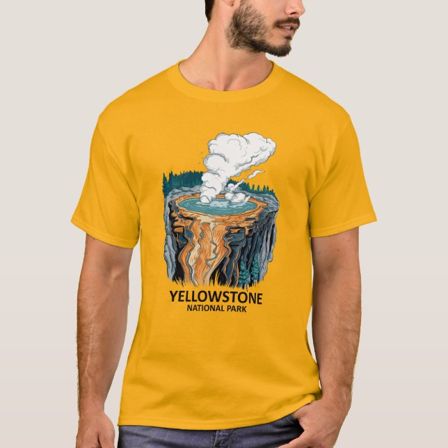 Camiseta Supervulcão do Parque Nacional Yellowstone (Frente)