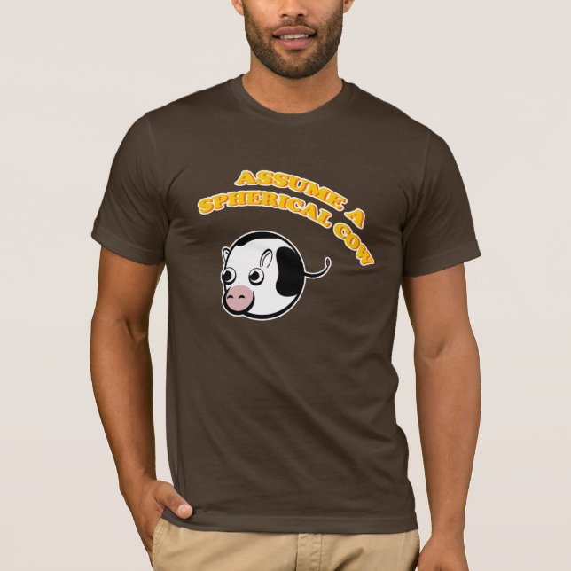 Camiseta Supor uma vaca esférica (Frente)