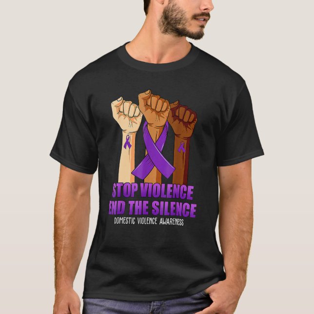 Camiseta Suport Stop Violence And Silence Domestic Violence (Frente)