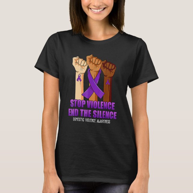 Camiseta Suport Stop Violence And Silence Domestic Violence (Frente)