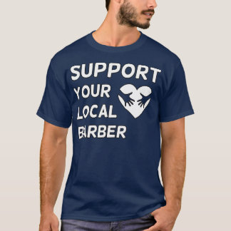 Camiseta Suporta o barbeiro local 15