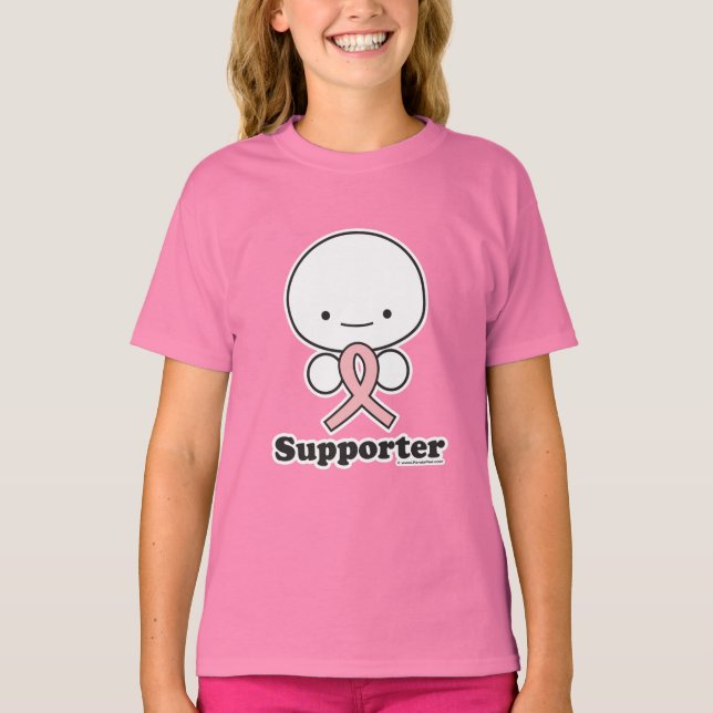 Camiseta Suportador (cancer da mama) Crianças Roupa (Frente)