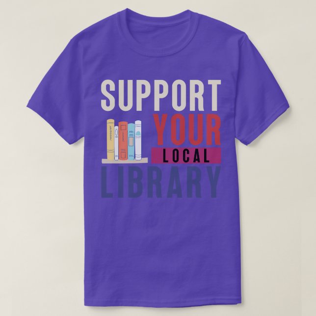 Camiseta Suportar a Biblioteca Local 20 (Frente do Design)