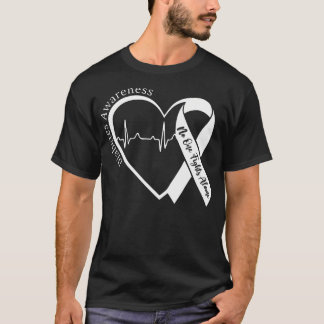 Camiseta Suportar a consciência da diabetes Heart Blue Ribb