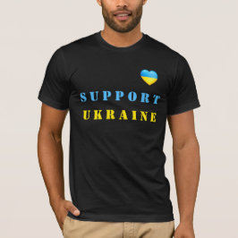 Camiseta Suportar a Ucrânia T-Shirt Ucraniano Flag Heart