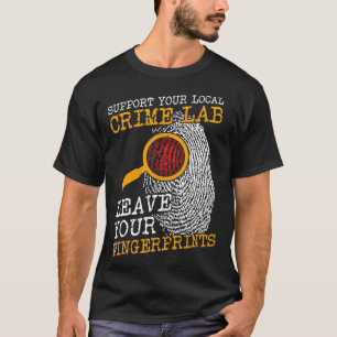 Camiseta Suportar as impressões digitais do laboratório de