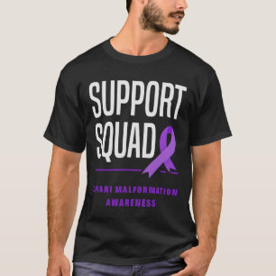Camiseta Suportar Aw de Malformação Chiari de Fita Roxo Esq