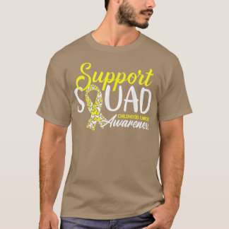Camiseta Suportar Awarene Cancer de Infância Dourada de Fit