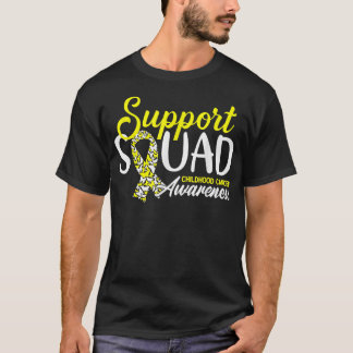 Camiseta Suportar Awarene Cancer de Infância Dourada de Fit