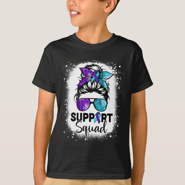 Camiseta Suportar Awarene de Prevenção Suicida de Bun Sad (Frente)