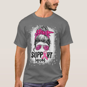 Camiseta Suportar Cancer da Mama do Guerreiro Rosa-Rosa-Tro