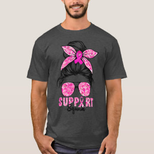 Camiseta Suportar Cancer da Mama do Guerreiro Rosa-Rosa-Tro
