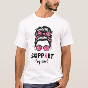 Camiseta Suportar Cancer da Mama do Guerreiro Rosa-Rosa-Tro