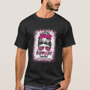 Camiseta Suportar Cancer da Mama do Guerreiro Rosa-Rosa-Tro