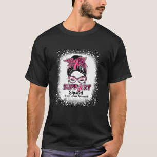 Camiseta Suportar Cancer de fita cor-de-rosa com estrondo q