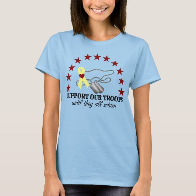 Camiseta Suportar Estrelas de Sexta-Feira Vermelha (Frente)