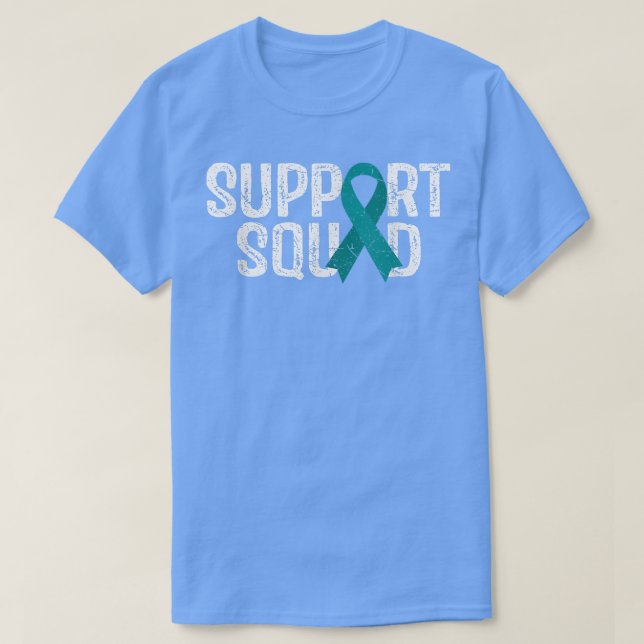 Camiseta Suportar Faixa de Sensibilização do Câncer de ovár (Frente do Design)