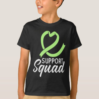Camiseta Suportar Faixa Verde de Sensibilização Mental Esqu