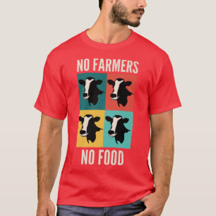Camiseta Suportar Fazendas locais sem fazendeiros sem Comid