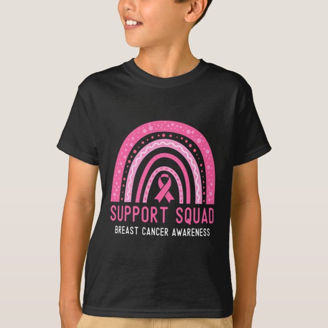 Camiseta Suportar Fita Rosa de Fita de Consciência do Cance (Frente)