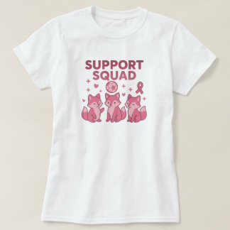 Camiseta Suportar foxas de Fita Rosa Esquadrão