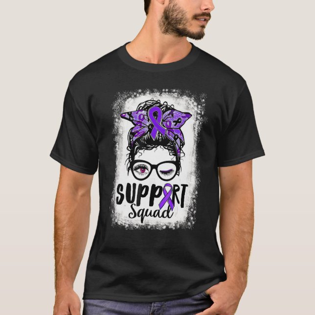 Camiseta Suportar Lup de Consciência do Lupus Purple Bun Sw (Frente)