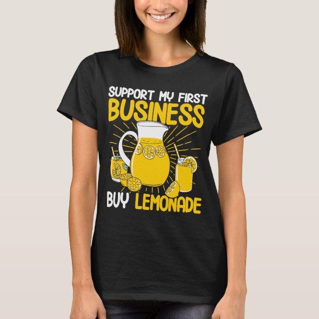 Camiseta Suportar Minha Primeira Rua De Limonada De Limonad (Frente)