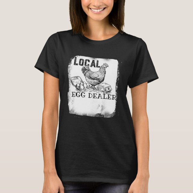 Camiseta Suportar o frango dos seus vendedores locais (Frente)