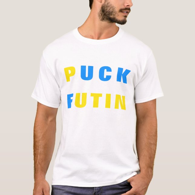 Camiseta Suportar o T-Shirt Puck Futin da Ucrânia - Liberda (Frente)