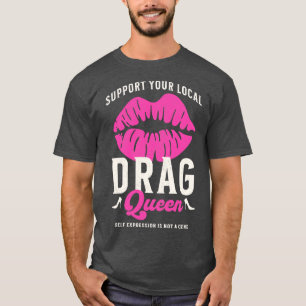 Camiseta Suportar os Lábios de Vintagem de Arrasto Locais P