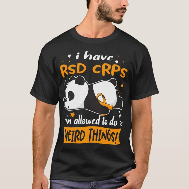 Camiseta Suportar presentes de consciência RSD CRPS (Frente)