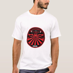 Camiseta Suportar produção local de Fazendas canadense