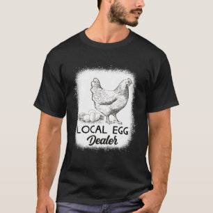 Camiseta Suportar seu frango de venda local de ovos branque