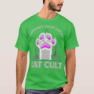 Camiseta Suportar Seu Gato Gótico E Oculto De Gato Local
