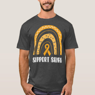 Camiseta Suporte à Consciência ADHD do arco-íris laranja-qu