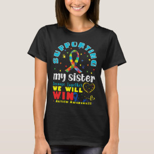 Camiseta Suporte à Consciência do Autismo Especial Irmã