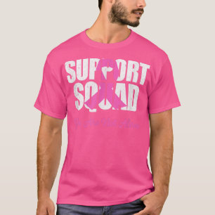 Camiseta Suporte à Consciência do Cancer de Fita Rosa Esqua