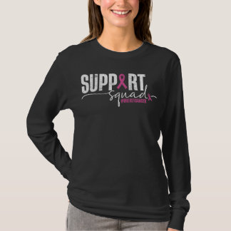 Camiseta Suporte à Consciência do Cancer de Mama em Esquadr