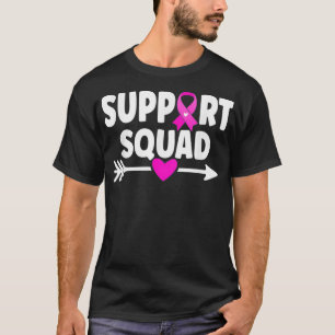 Camiseta Suporte à Consciência do Cancer de Mama em Esquadr