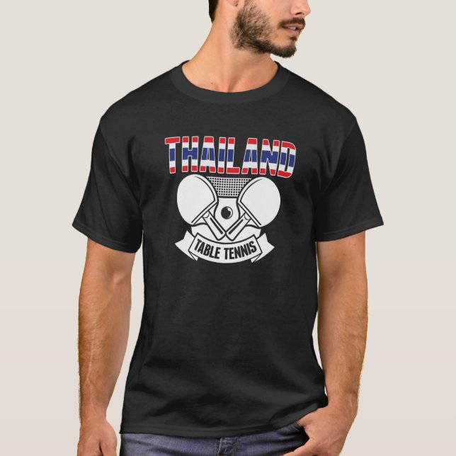 Camiseta Suporte à equipe de Tênis de Mesa Tailandesa de Pi (Frente)