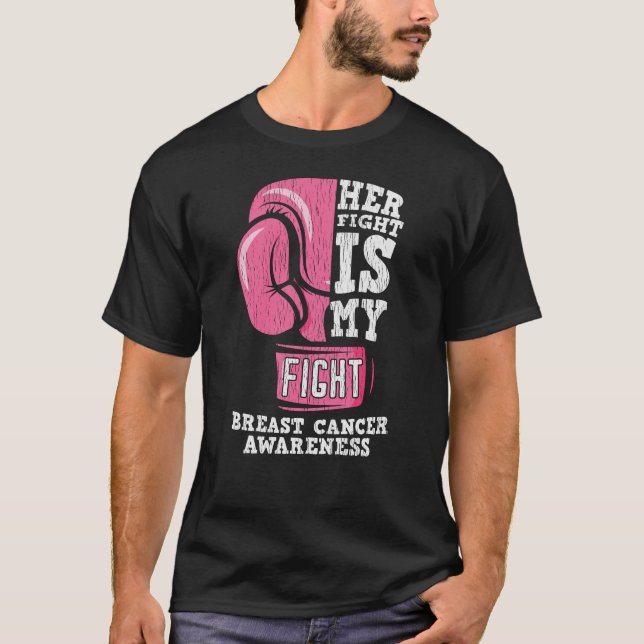 Camiseta Suporte à Família de Consciência do Cancer da Mama (Frente)