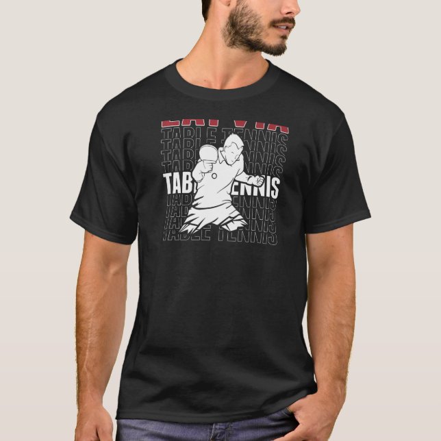Camiseta Suporte à Mesa da Letónia Ping Pong Te (Frente)