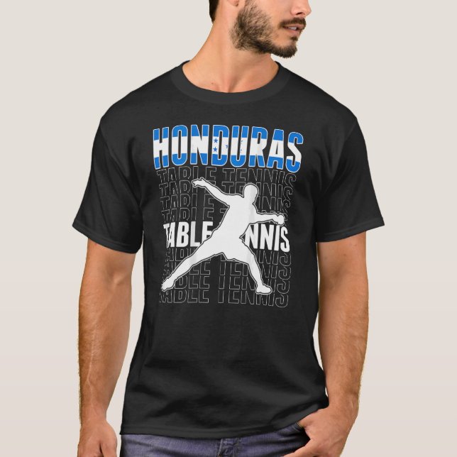 Camiseta Suporte à Mesa de Tênis Hondurenha de Honduras Pin (Frente)