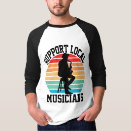 Camiseta Suporte A Músicos Locais Para O Lover Musical
