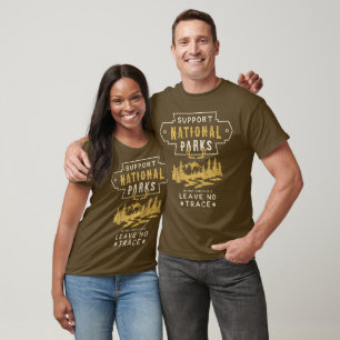 Camiseta Suporte a Parques Nacionais Sem Rastrear Clássico