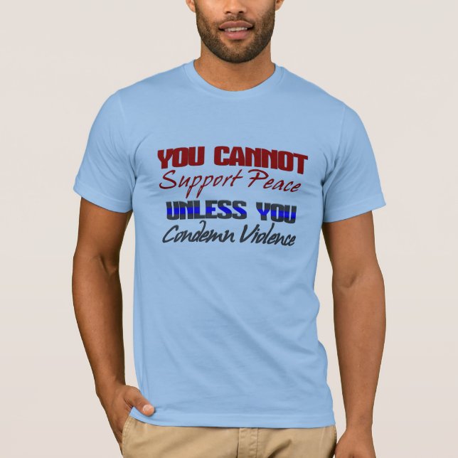 CAMISETA SUPORTE À PAZ - VIOLÊNCIA CONDENADA (Frente)