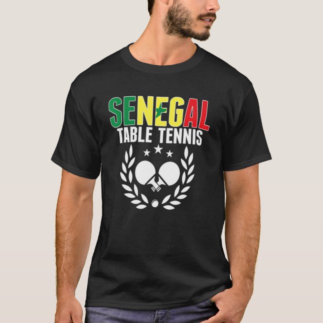 Camiseta Suporte a pinos de Mesa senegalês (Frente)