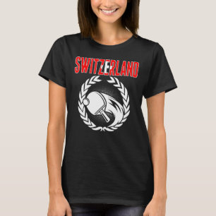 Camiseta Suporte a pinos suiça de Tênis Mesa suíço