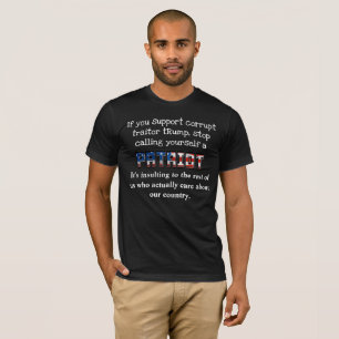 Camiseta Suporte a Rump, pare de se chamar de PATRIOT